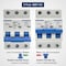 Automation Systems Interconnect Miniature Circuit Breaker, 3 Pole, 25 Amp, 240 Vac, 60 Vdc, C Trip Curve, Ul1077, DIN Rail Mounted NDB2-63C25-3 - alternate 4
